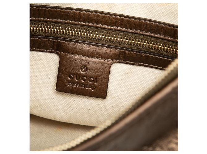 Borsa a tracolla Gucci Brown Metallic Guccissima Heart Bit Marrone Bronzo - vista 5