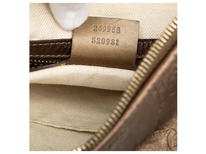 Borsa a tracolla Gucci Brown Metallic Guccissima Heart Bit Marrone Bronzo - vista 6
