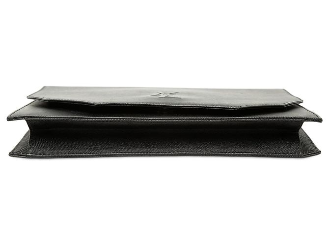 Clutch in pelle nera Saint Laurent Nero - vista 3
