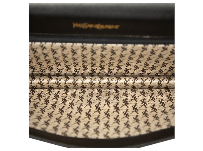 Clutch in pelle nera Saint Laurent Nero - vista 4