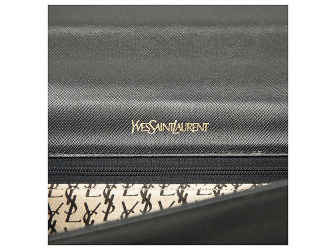 Clutch in pelle nera Saint Laurent Nero - vista 5