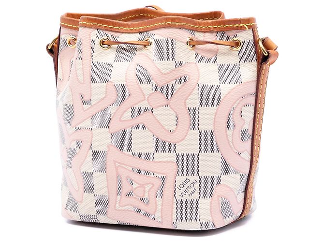 Louis Vuitton Nano Noe Damier Azur Tahitienne bianco - vista 2