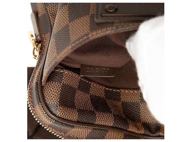 Bolsa Tiracolo Brooklyn Louis Vuitton Marrom Damier Ebene - vista 6