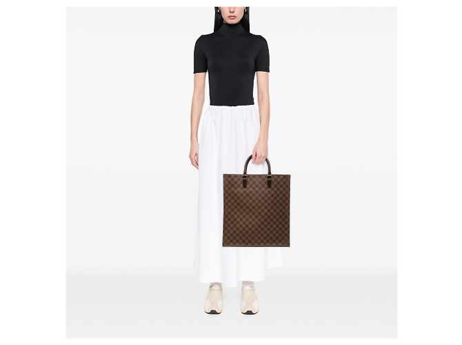 Louis Vuitton Sac Plat Damier Ebene Marrone - vista 7