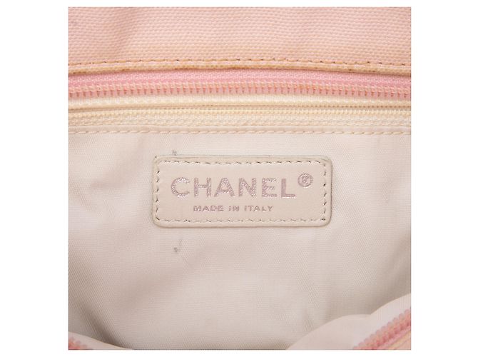 Tote Chanel Pink Small Quilted Canvas Paris Biarritz Rosa - vista 5
