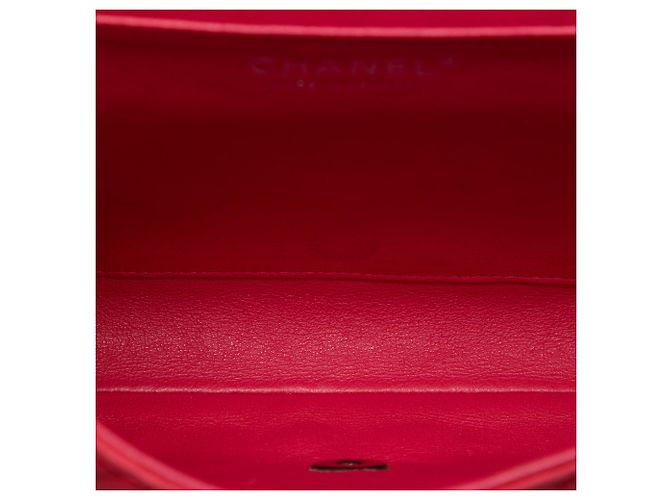 Clutch Chanel Red CC Trapuntata Caviar con Catena Rosso - vista 4