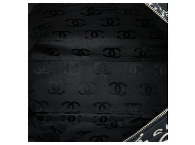 Borsa a Spalla Chanel Black Printed Canvas 31 Rue Cambon Nero - vista 4