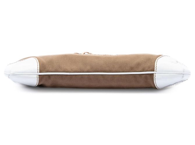 Chanel Olsen Schultertasche aus braunem Canvas - Ansicht 3