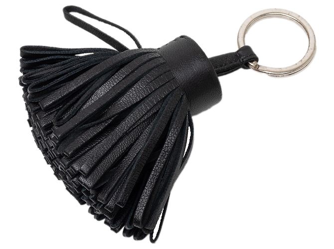 Ring Hermès Black Milo Carmen Portachiavi e Charm per borsa con nappa Nero - vista 2
