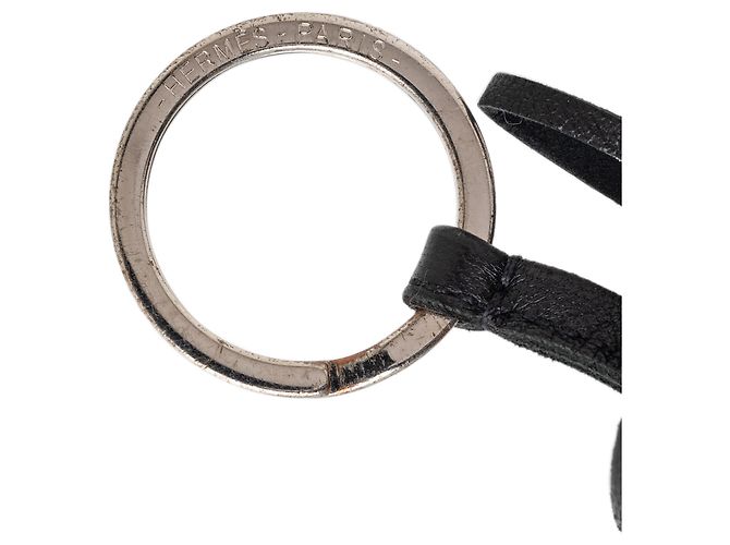 Ring Hermès Black Milo Carmen Portachiavi e Charm per borsa con nappa Nero - vista 3