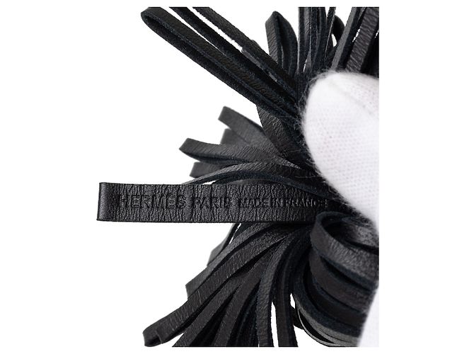 Ring Hermès Black Milo Carmen Portachiavi e Charm per borsa con nappa Nero - vista 4