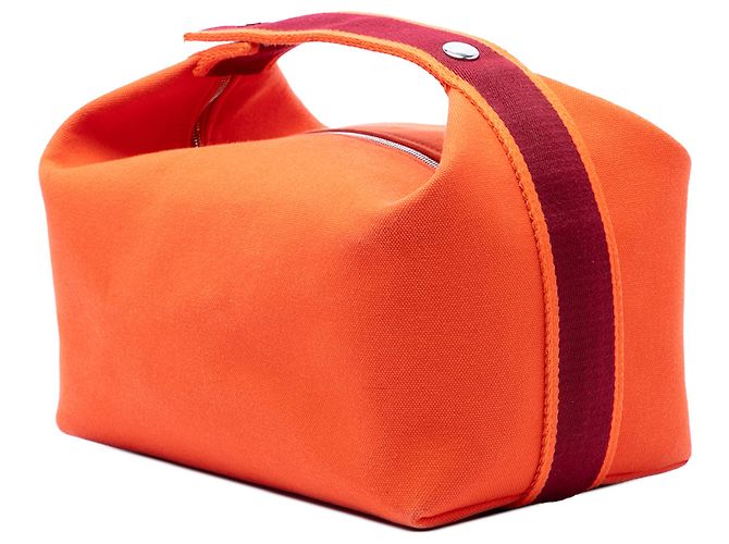 Custodia Hermès Orange Large Toile Bride A Brac Arancione - vista 2