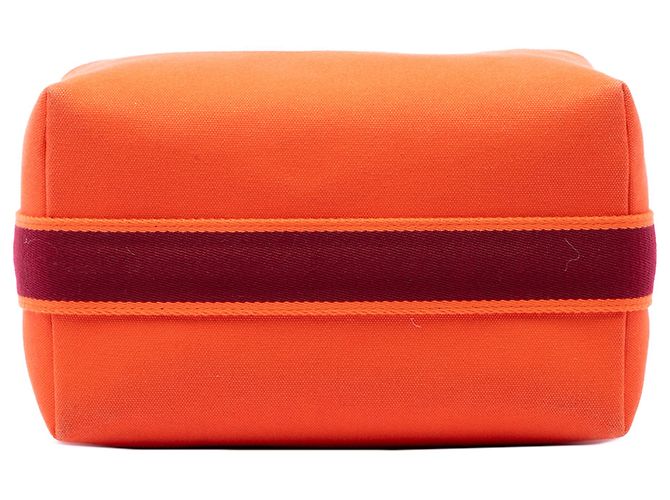 Custodia Hermès Orange Large Toile Bride A Brac Arancione - vista 3