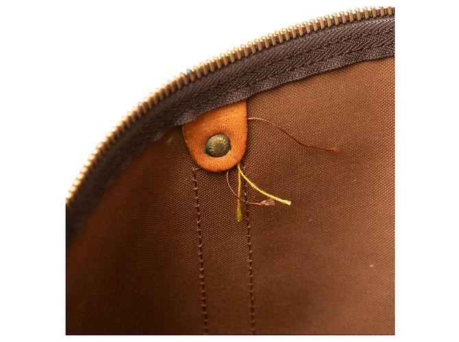 Louis Vuitton Marrone Monogram Keepall Bandouliere 55 - vista 7