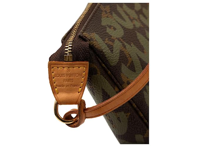 Louis Vuitton Marrone Stephen Sprouse Monogram Graffiti Pochette Accessoires - vista 5