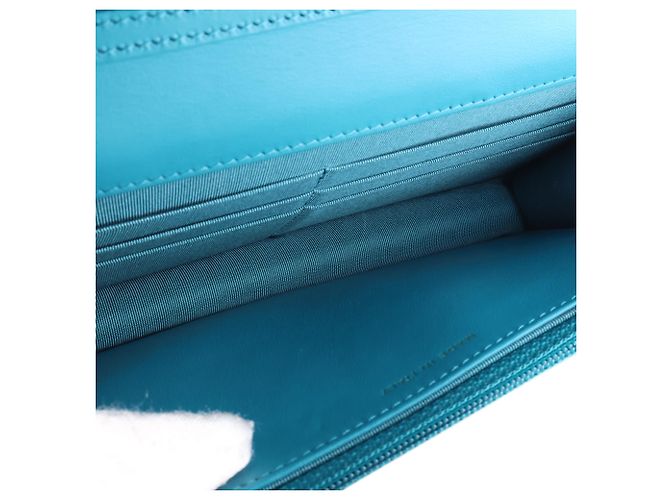 Wallet On Chain Portafoglio con catena Chanel Blue Quilted Tweed Reissue 2.55 - vista 6