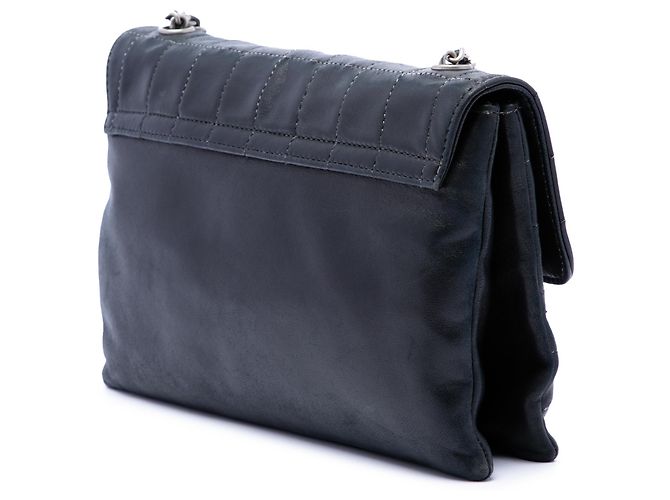 Borsa Chanel Black Chocolate Bar Lambskin Reissue 2.55 Chain Nero - vista 2