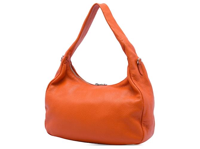 Borsa Prada Orange Vitello Phenix Arancione - vista 2