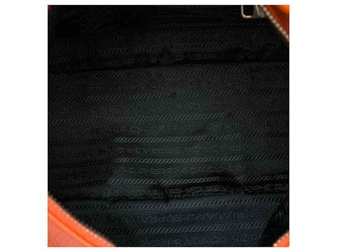 Borsa Prada Orange Vitello Phenix Arancione - vista 4