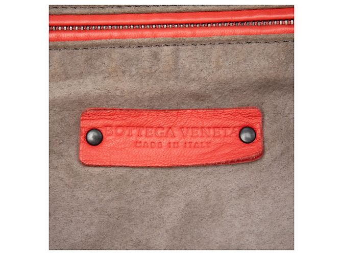Bolsa de ombro Cube em couro nappa Intrecciato laranja Bottega Veneta - vista 5