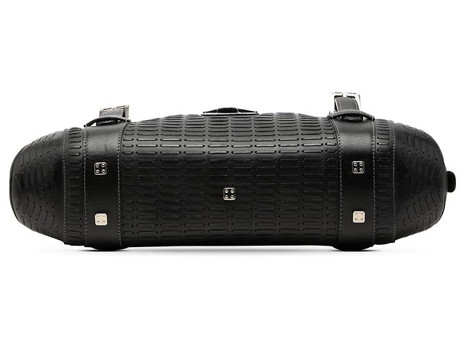Borsa a mano Senda in pelle nera goffrata LOEWE Nero - vista 3