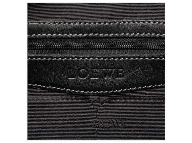 Borsa a mano Senda in pelle nera goffrata LOEWE Nero - vista 5