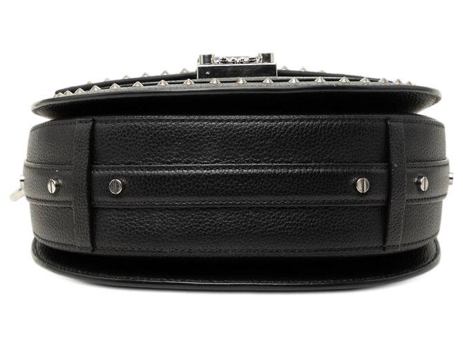 Borsa Patricia in pelle nera borchiata MCM Nero - vista 3