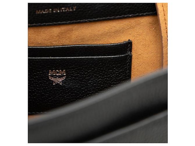 Borsa Patricia in pelle nera borchiata MCM Nero - vista 5