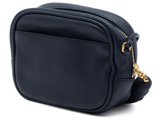 Borsa Blogger in pelle di vitello blu con monogramma Saint Laurent Blu navy - vista 2