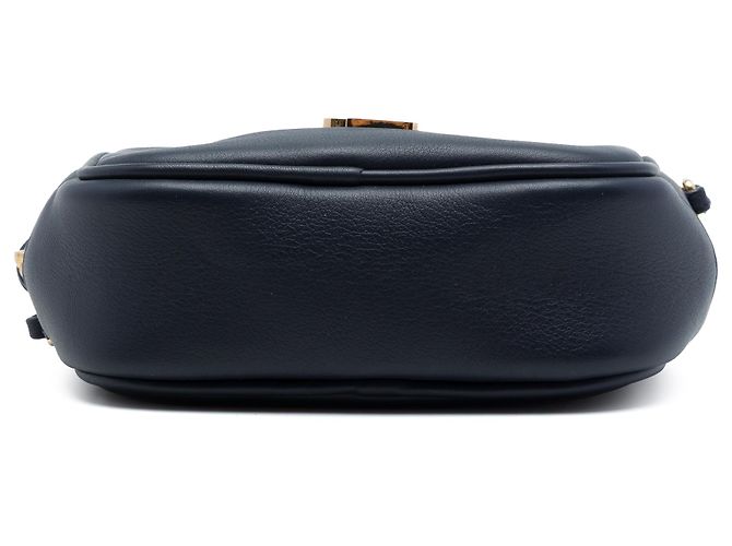 Borsa Blogger in pelle di vitello blu con monogramma Saint Laurent Blu navy - vista 3