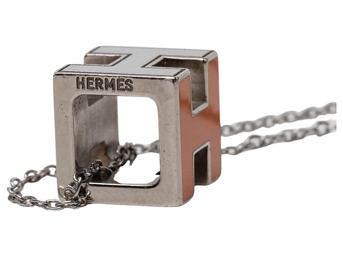 Collana con pendente Cage D in argento placcato palladio Hermès - vista 4