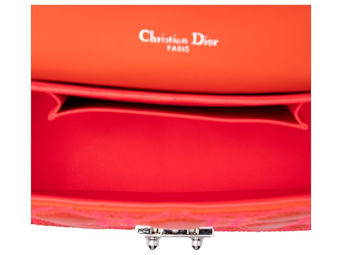 Dior Orange Medium Besticktes Lammleder Cannage Miss Dior Flap - Ansicht 4