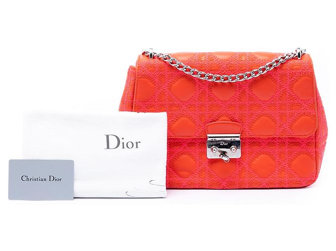 Dior Orange Medium Besticktes Lammleder Cannage Miss Dior Flap - Ansicht 7