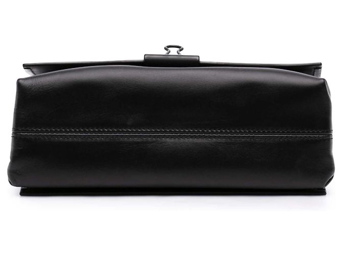 Off White Clutch Off-White in pelle nera goffrata con logo Diag Nero - vista 3