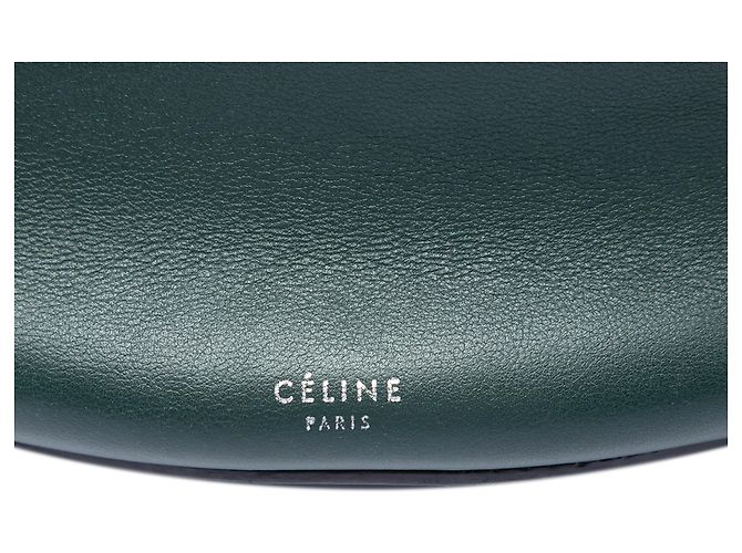 Céline Borsa a tracolla a secchiello Celine Big Bag in pelle verde Verde scuro - vista 5