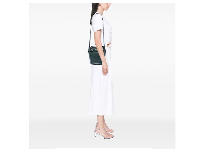 Céline Borsa a tracolla a secchiello Celine Big Bag in pelle verde Verde scuro - vista 6