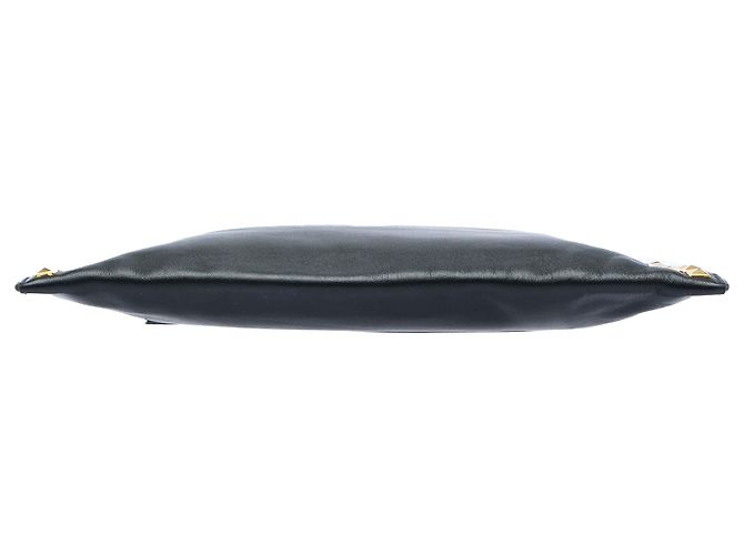 Clutch in pelle nera con borchie e zip Miu Miu Nero - vista 3