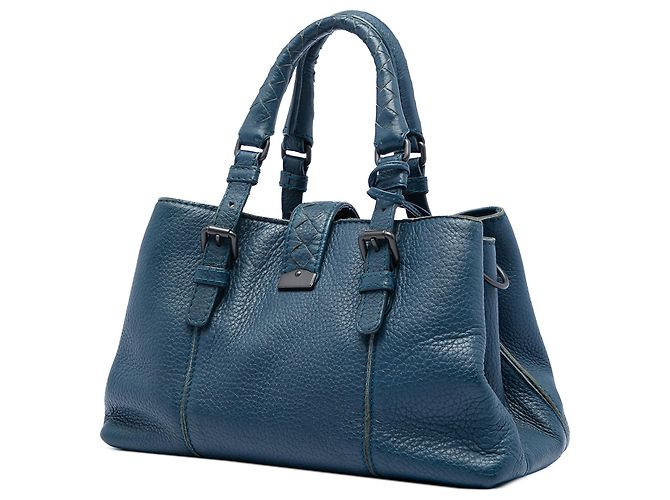 Borsa Bottega Veneta Blue Small Cervo Roma - vista 2