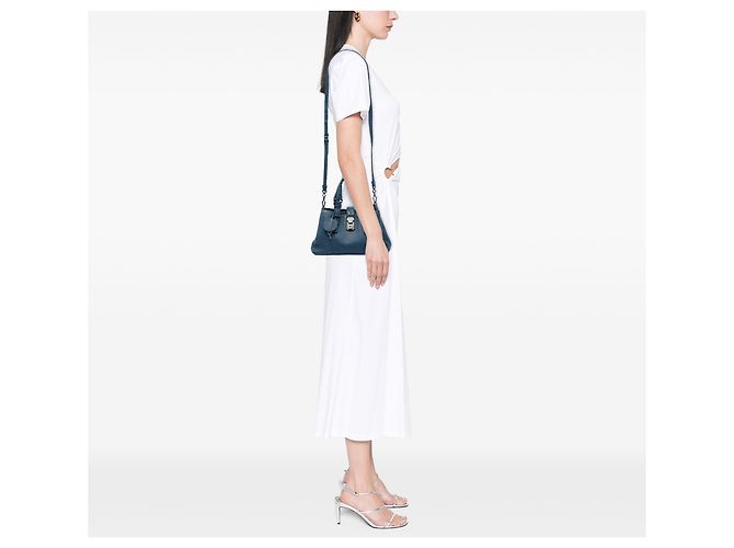 Borsa Bottega Veneta Blue Small Cervo Roma - vista 5