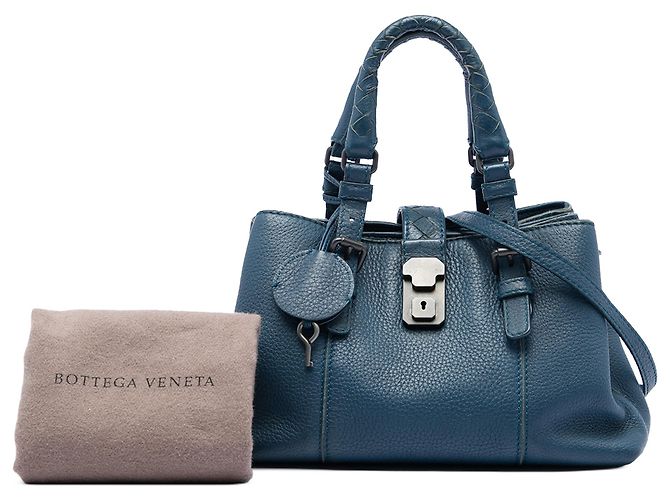 Borsa Bottega Veneta Blue Small Cervo Roma - vista 6