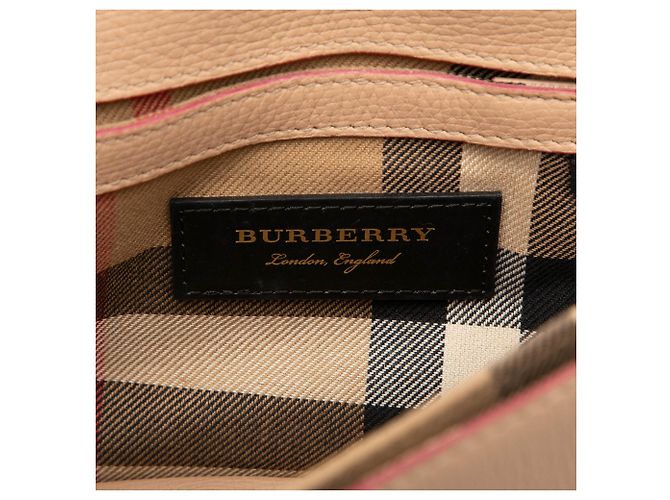 Borsa a tracolla Burberry in pelle marrone Macken Carne - vista 5