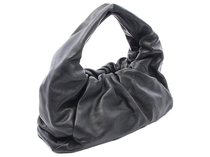Pochette de hombro en piel de cordero negra Bottega Veneta Negro - vista 2