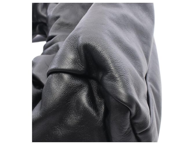 Pochette de hombro en piel de cordero negra Bottega Veneta Negro - vista 5