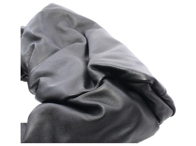 Pochette de hombro en piel de cordero negra Bottega Veneta Negro - vista 6