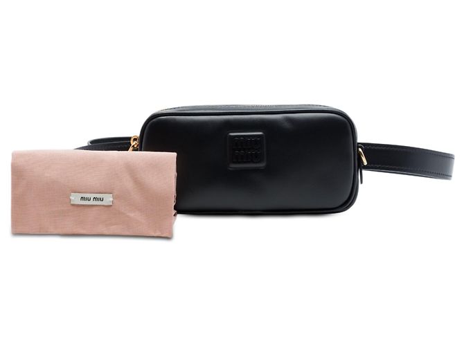 Borsa a cintura Softy Beau in vitello nero Miu Miu - vista 8