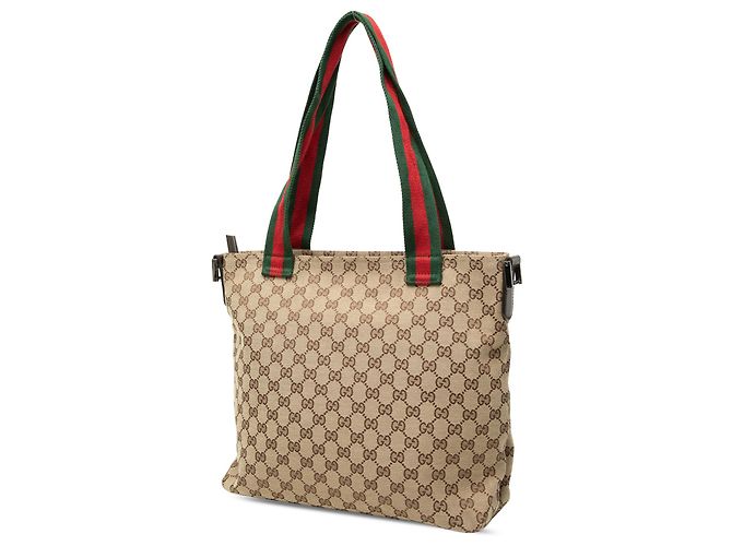 Borsa Gucci Beige GG Canvas Web - vista 2