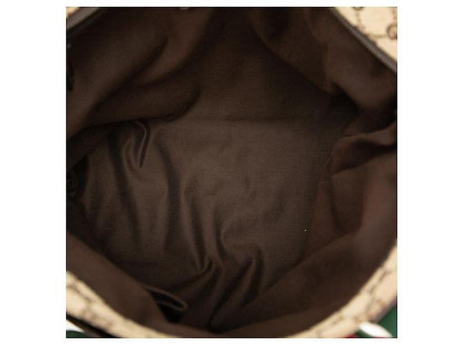 Borsa Gucci Beige GG Canvas Web - vista 4