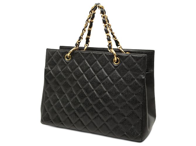 Tote Chanel Black Grand CC Caviar Timeless Nero - vista 2