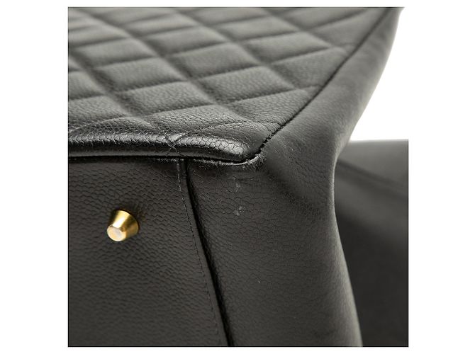 Tote Chanel Black Grand CC Caviar Timeless Nero - vista 8