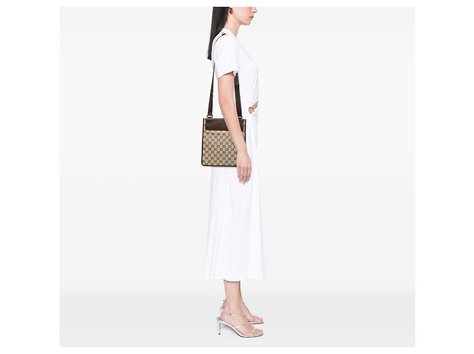 Gucci Beige GG Canvas Crossbody - vista 6